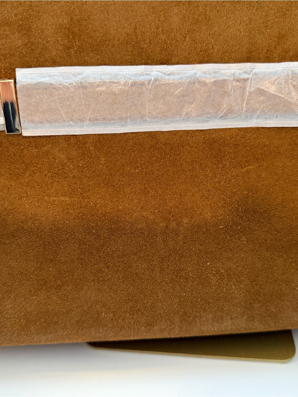 Tory Burch Large Lee Radziwill Whipstitch Suede Shoulder Bag in Wild Tobacco - Picture 5 of 11